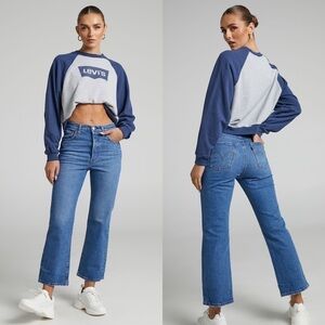 LEVI'S Ribcage Crop Boot Jeans NWOT